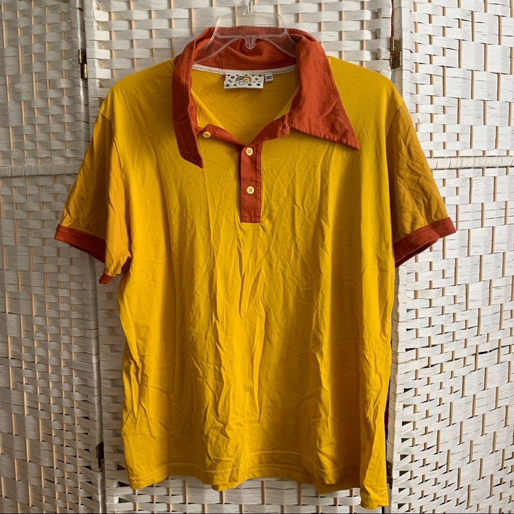 Big Bud Press colorblock polo in Sunbeam